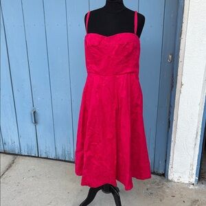 Anthropologie Vibrant Strapless Dress in Pink